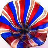 「ムラーノガラス(ベネチアングラス)〈Bowl/小鉢〉」小鉢「フリル」ロッソ/ブルー