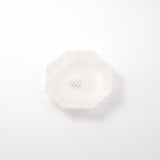 八角皿(小)「花霞」ビアンコ
