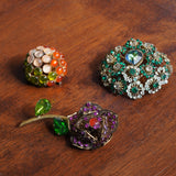 Brooch 'Grape' Multicolor