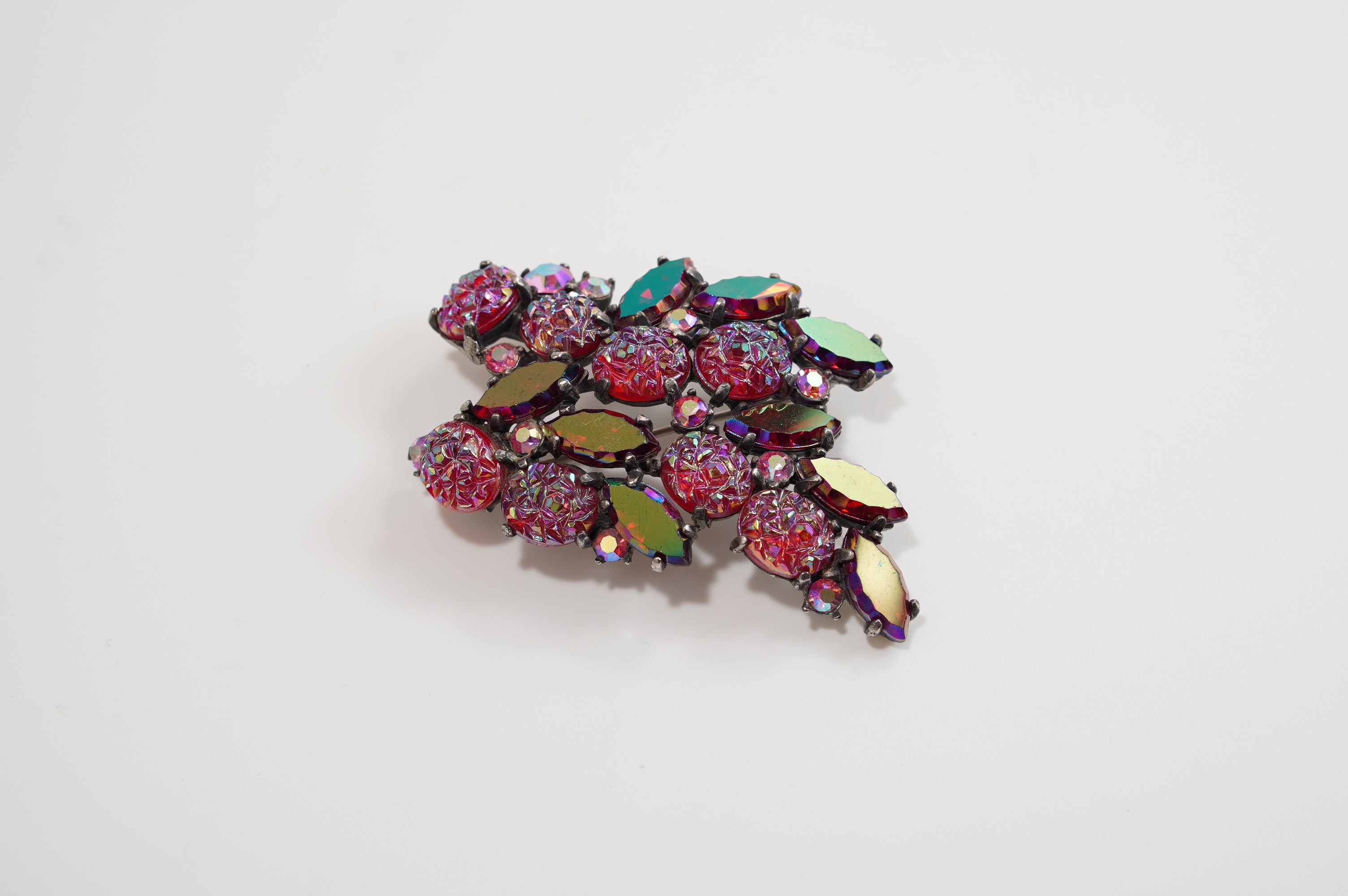 Schiaparelli(スキャパレッリ) レッド ラバロック ペースト ブローチ/ヴィンテージ・コスチュームジュエリー