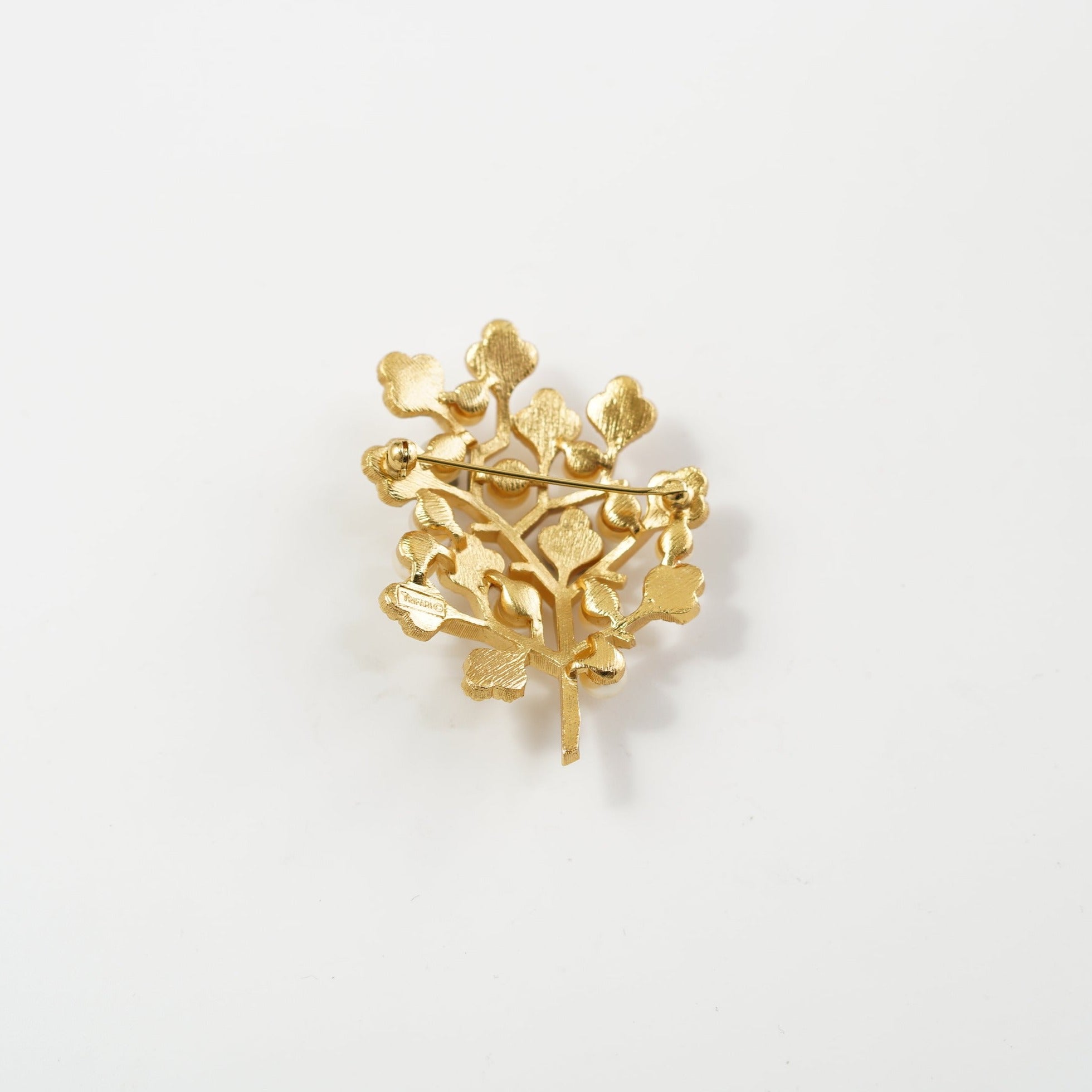 Trifari(トリファリ)ブローチ「GOLD PEARL」/ヴィンテージ・コスチュームジュエリー