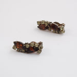 ブラウン イエロー イヤリング/ヴィンテージ・コスチュームジュエリー