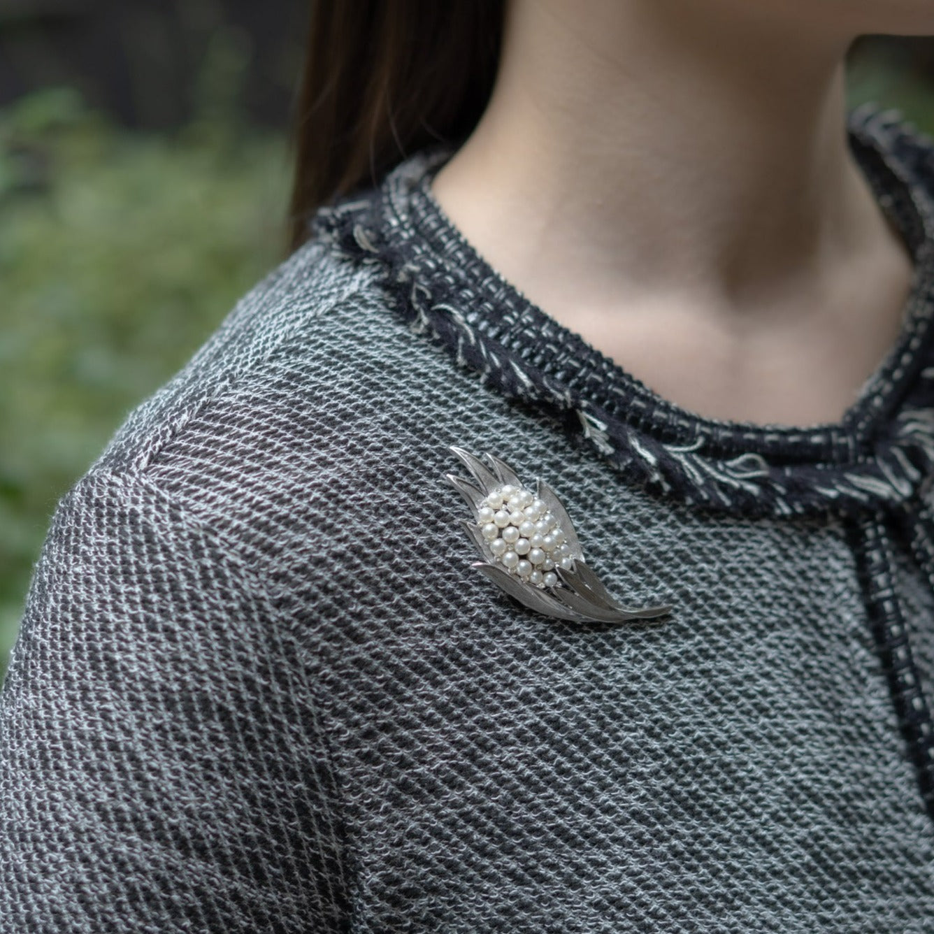 Trifari(トリファリ)ブローチ「Flower Pearl Brooch」/ヴィンテージ・コスチュームジュエリー