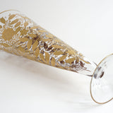 oval cone Vase「Bouquet」Gravure/gold paint