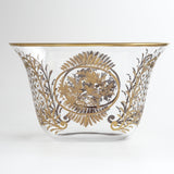 Oval Vase「Little Birds」Gravure/Gold paint
