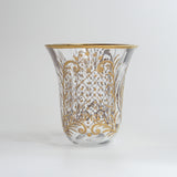 Oval Vase「Little Birds」Gravure/Gold paint