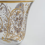 Oval Vase「Little Birds」Gravure/Gold paint