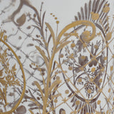 Oval Vase「Little Birds」Gravure/Gold paint