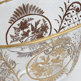 Oval Vase「Little Birds」Gravure/Gold paint