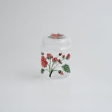 tea container with a lid「Bouquet」Red Flower