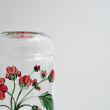 tea container with a lid「Bouquet」Red Flower