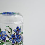 tea container with a lid「Bouquet」blue Flower