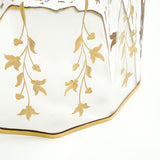 dodecagon Vase「Bouquet」Gravure/Gold paint