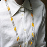 ネックレス(ロング)「竹のおめかし」2連/ジャロ/クリアグリジョ