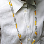 ネックレス(ロング)「竹のおめかし」2連/ジャロ/クリアグリジョ