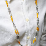 ネックレス(ロング)「竹のおめかし」2連/ジャロ/クリアグリジョ