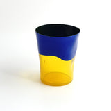 Glass「Rag Time」Blue opaque/Giallo