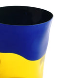 Glass「Rag Time」Blue opaque/Giallo