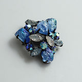 Blue lava rock Brooch