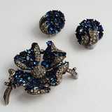 Philippe Flower Brooch/Earring SET