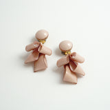 Clip Earring 「Yureru Ribbon(Swingin' Ribbon)」Pink
