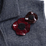 Brooch「Anemone／Two Flowers」(Large)