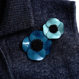 Brooch「Anemone／Two Flowers」(Large)