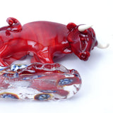 ムラーノガラスの干支シリーズ2021年 干支「未来へ駆ける紅丑」