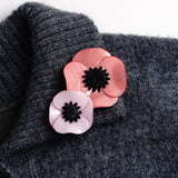 ANEMONE BROOCH TWO FLOWERS (SMALL)