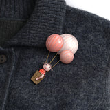 Brooch「Girl and Hot Air Balloon」