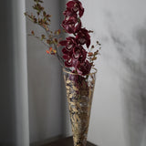oval cone Vase「Bouquet」Gravure/gold paint