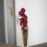 oval cone Vase「Bouquet」Gravure/gold paint