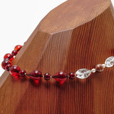 Necklace 「Drop」asymmetry Rosso