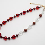 Necklace 「Drop」asymmetry Rosso