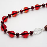 Necklace 「Drop」asymmetry Rosso