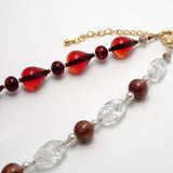 Necklace 「Drop」asymmetry Rosso