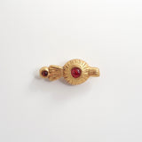 Brooch「Gold with Red Glass」