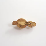Brooch「Gold with Red Glass」