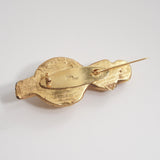 Brooch「Gold with Red Glass」