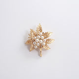 「MAPLE LEAF WITH PEARL」BROOCH