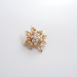 「MAPLE LEAF WITH PEARL」BROOCH