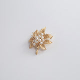 「MAPLE LEAF WITH PEARL」BROOCH