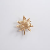 「MAPLE LEAF WITH PEARL」BROOCH