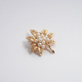 「MAPLE LEAF WITH PEARL」BROOCH