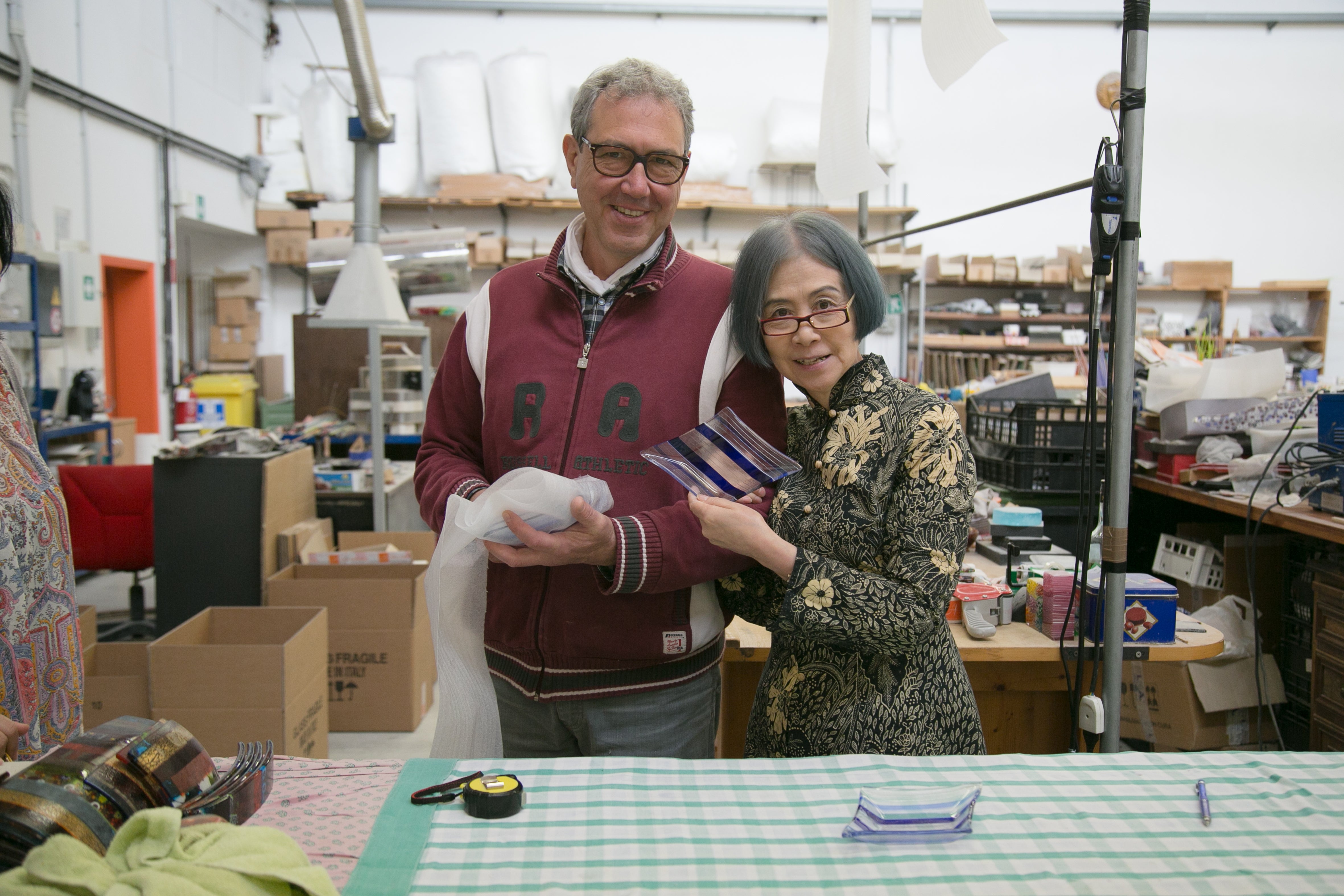 ムラーノガラス(ベネチアングラス)プレート/正角皿