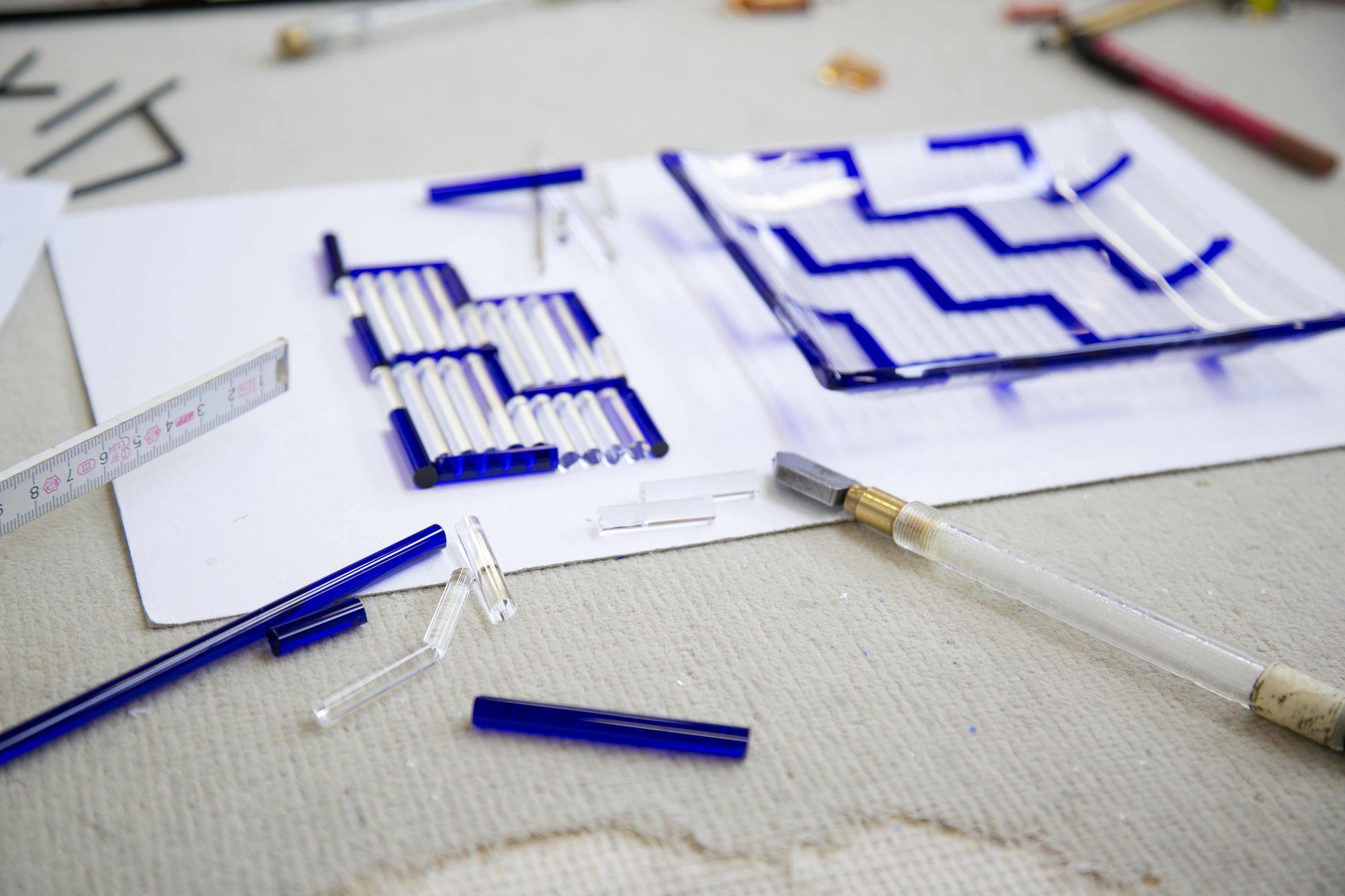 ムラーノガラス(ベネチアングラス)プレート/正角皿