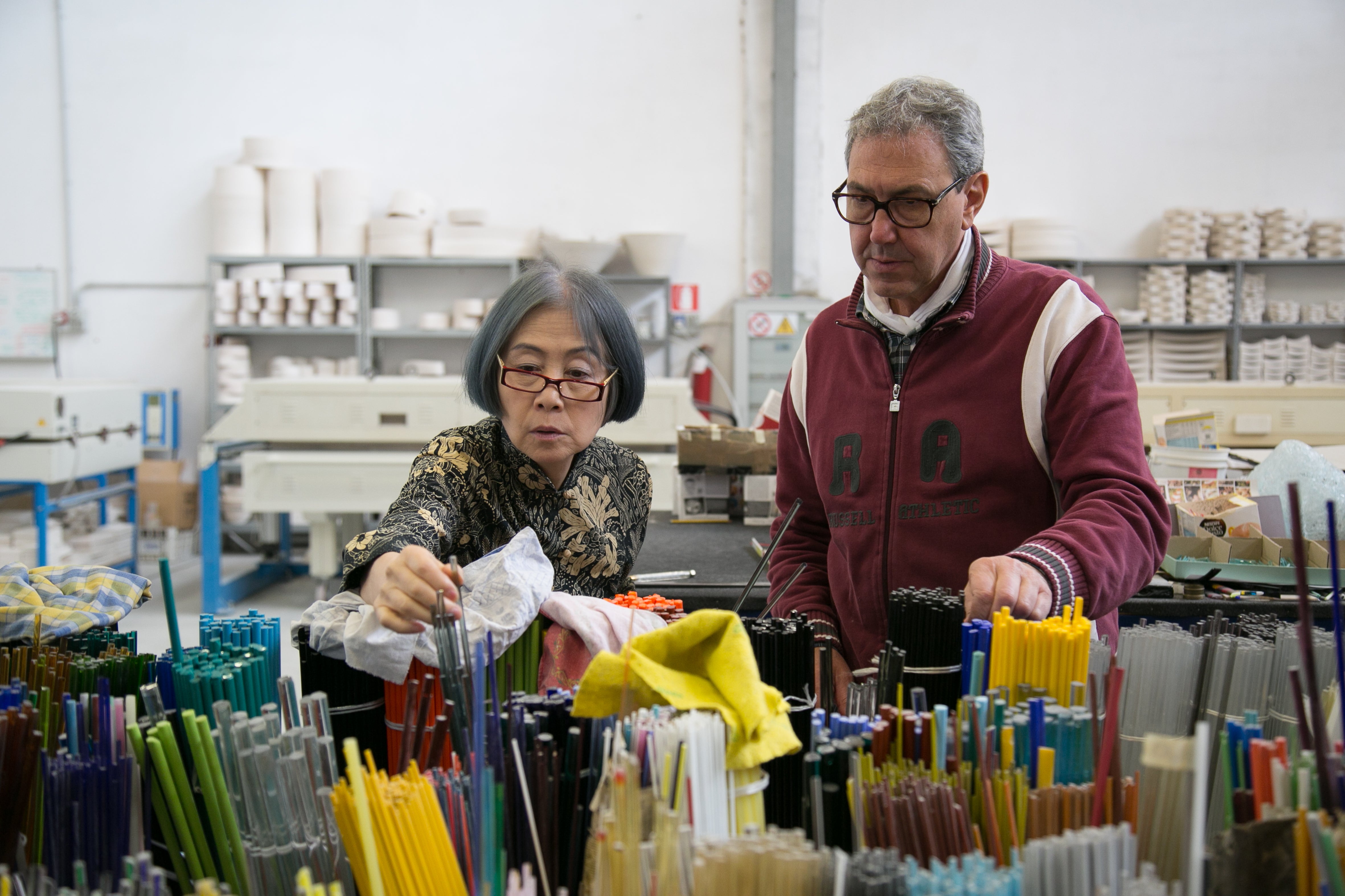 ムラーノガラス(ベネチアングラス)プレート/正角皿