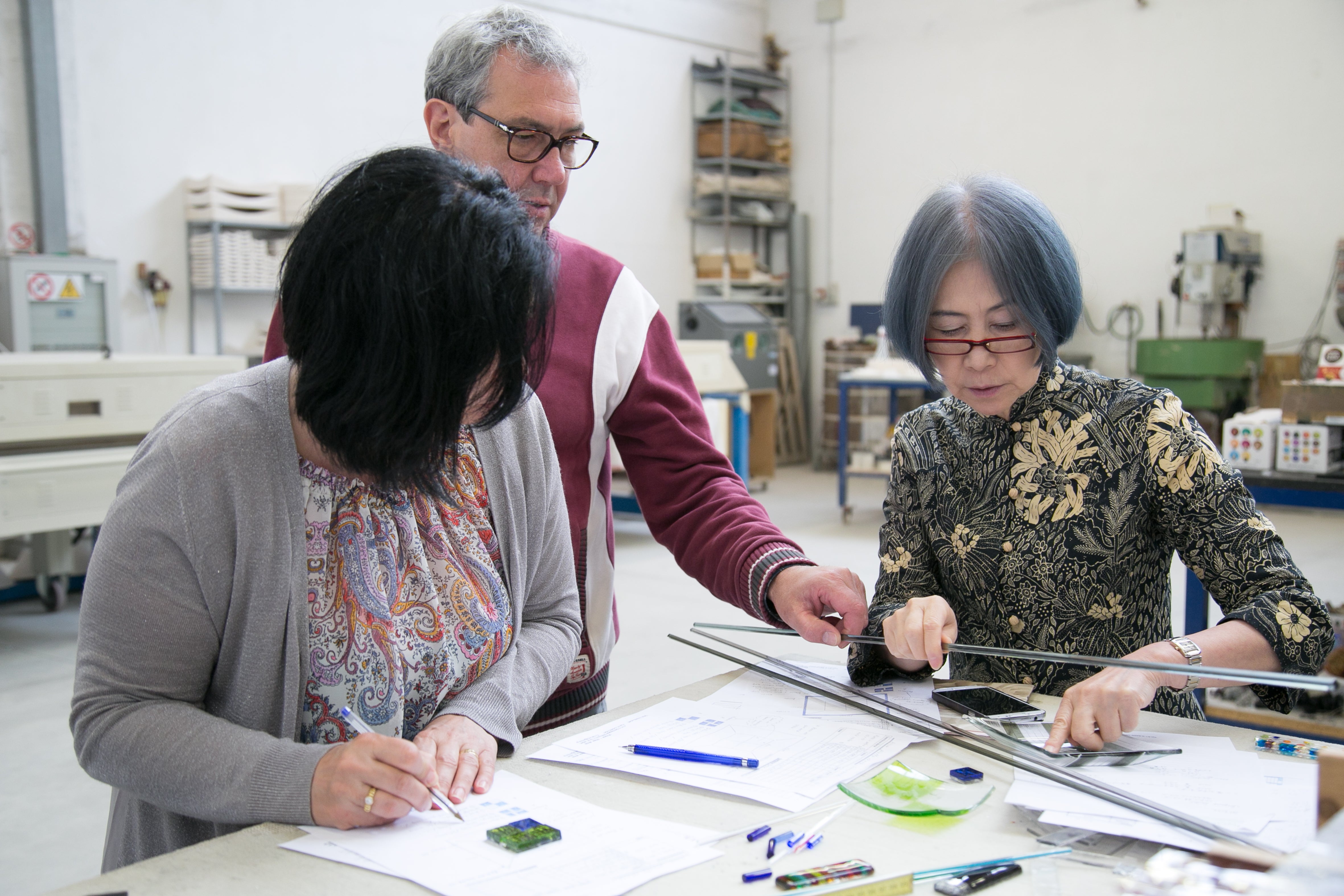 ムラーノガラス(ベネチアングラス)プレート/正角皿