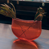 花器「虹彩菱形」オレンジ