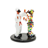 miniature Pulcinella and Arlecchino.